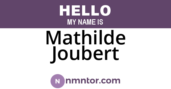 Mathilde Joubert