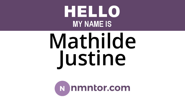 Mathilde Justine