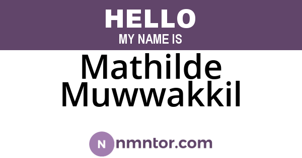Mathilde Muwwakkil