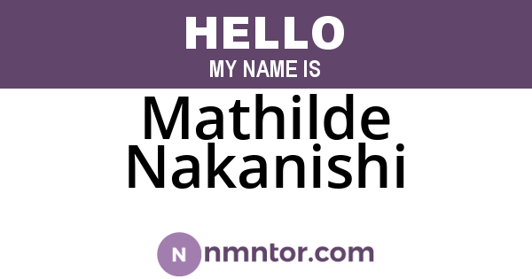 Mathilde Nakanishi