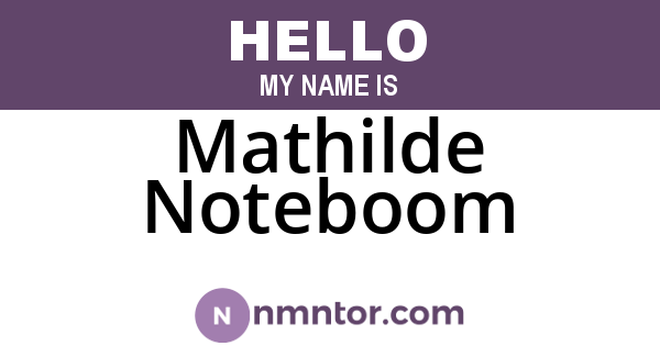 Mathilde Noteboom