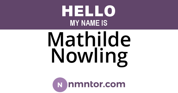 Mathilde Nowling