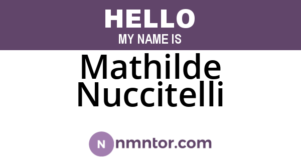 Mathilde Nuccitelli