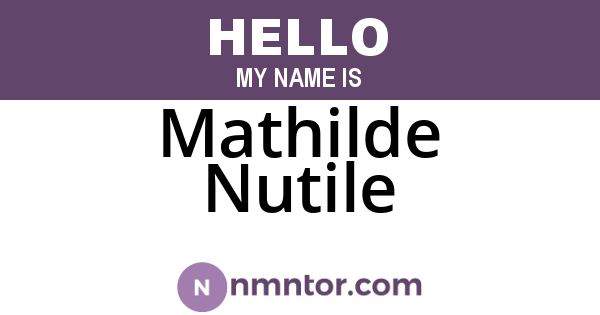 Mathilde Nutile