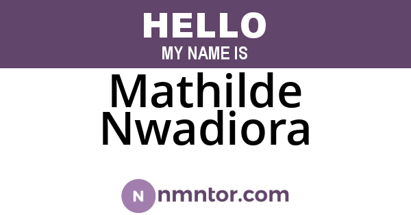 Mathilde Nwadiora
