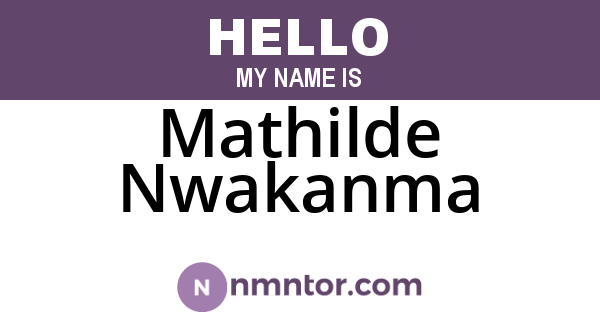 Mathilde Nwakanma