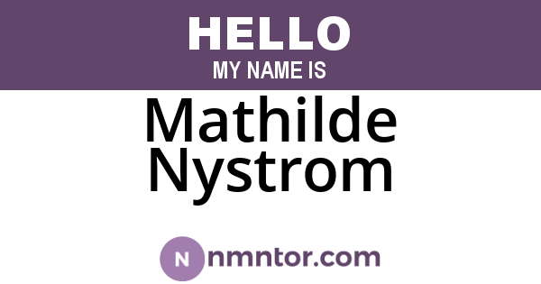 Mathilde Nystrom