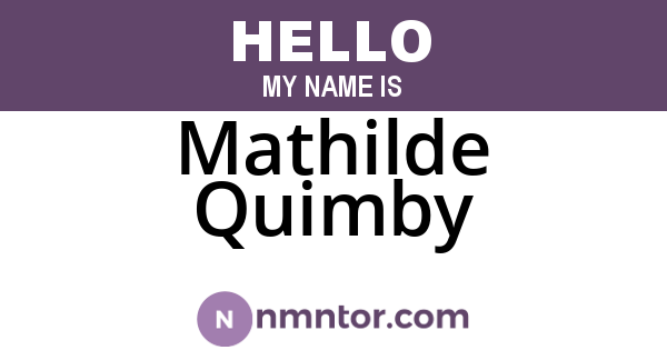 Mathilde Quimby