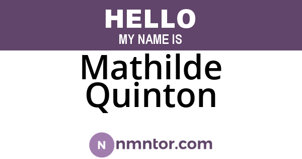 Mathilde Quinton