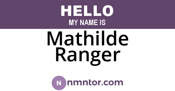 Mathilde Ranger