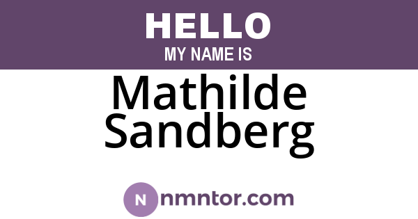 Mathilde Sandberg