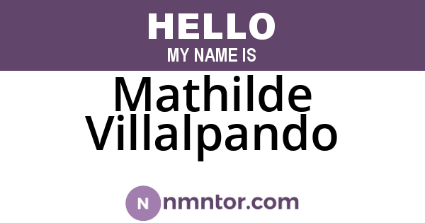 Mathilde Villalpando