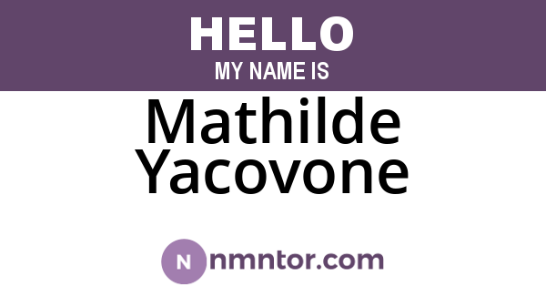 Mathilde Yacovone