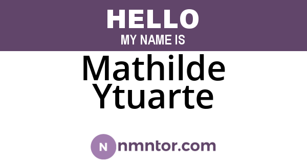 Mathilde Ytuarte