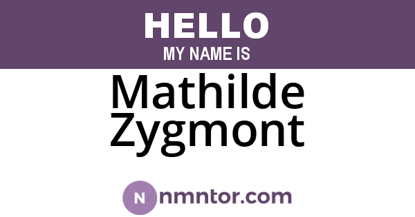 Mathilde Zygmont