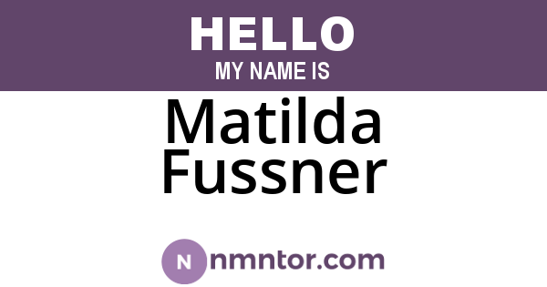 Matilda Fussner