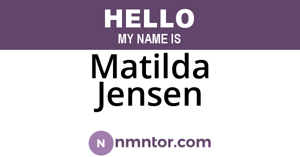 Matilda Jensen