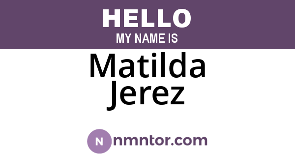 Matilda Jerez