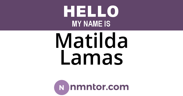 Matilda Lamas