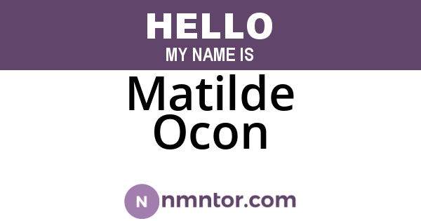 Matilde Ocon