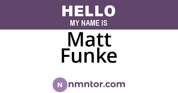 Matt Funke