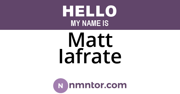 Matt Iafrate
