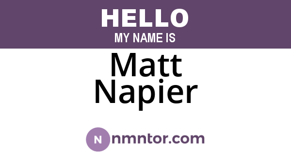 Matt Napier