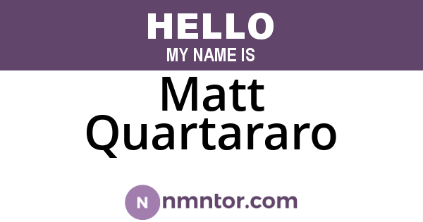 Matt Quartararo