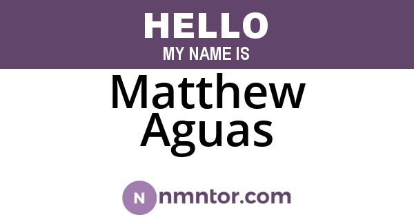 Matthew Aguas