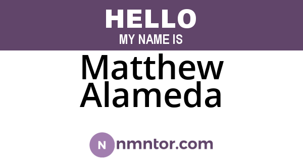 Matthew Alameda