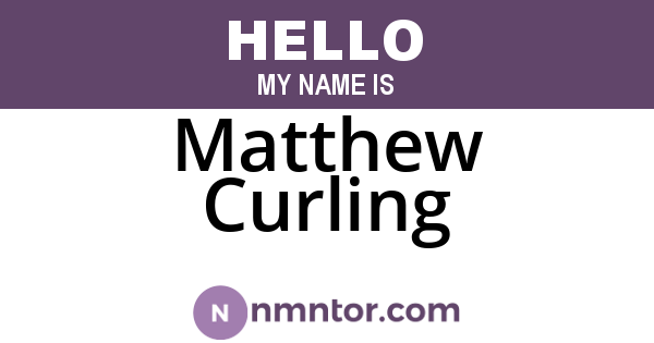 Matthew Curling