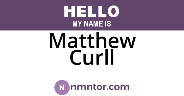 Matthew Curll