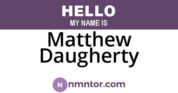 Matthew Daugherty