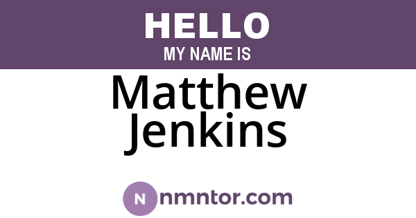 Matthew Jenkins