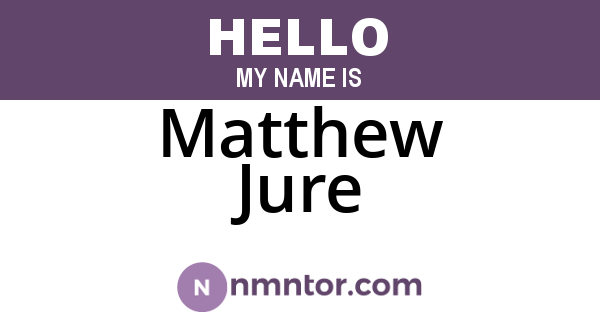 Matthew Jure