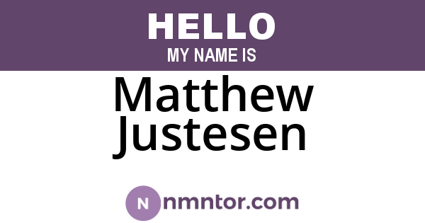 Matthew Justesen