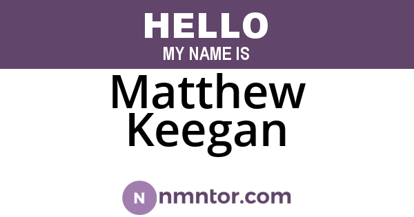 Matthew Keegan