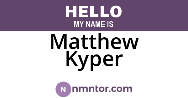 Matthew Kyper