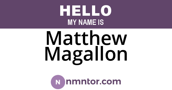 Matthew Magallon