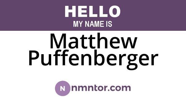Matthew Puffenberger