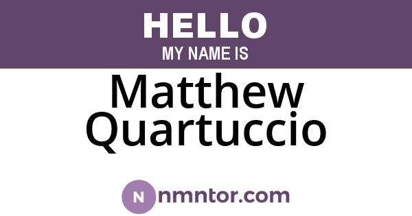 Matthew Quartuccio