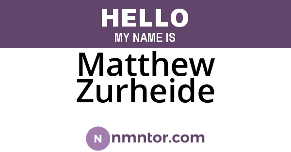 Matthew Zurheide