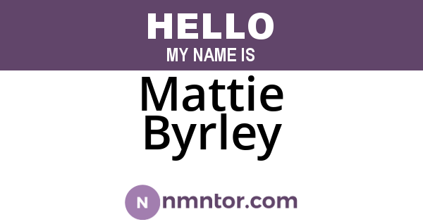 Mattie Byrley