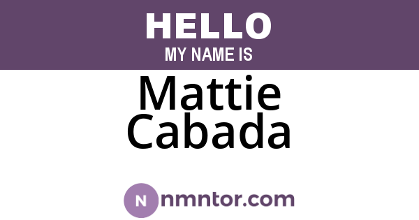 Mattie Cabada