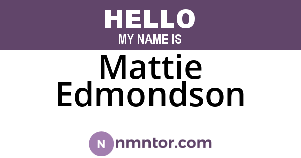 Mattie Edmondson
