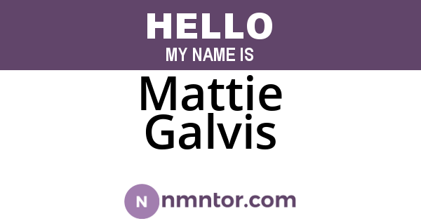 Mattie Galvis