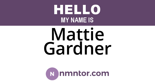 Mattie Gardner