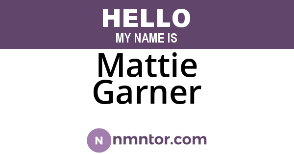 Mattie Garner