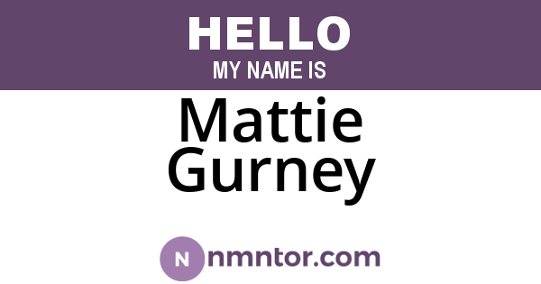 Mattie Gurney