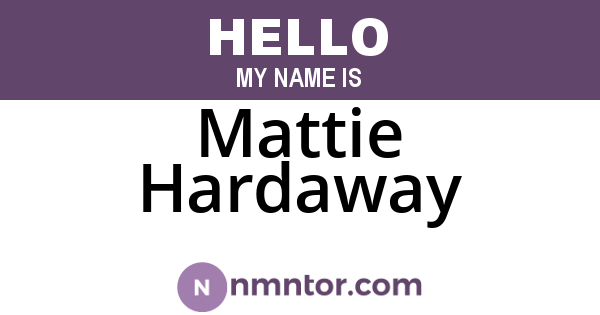 Mattie Hardaway